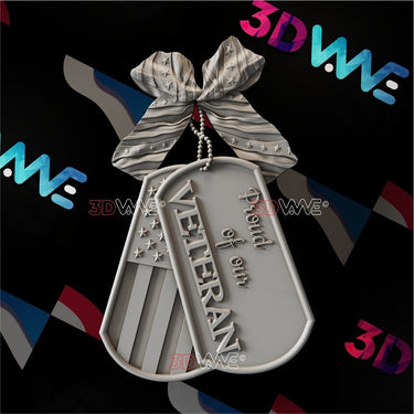 AMERICAN VETERAN DOG TAGS 3d stl 3DWave.us